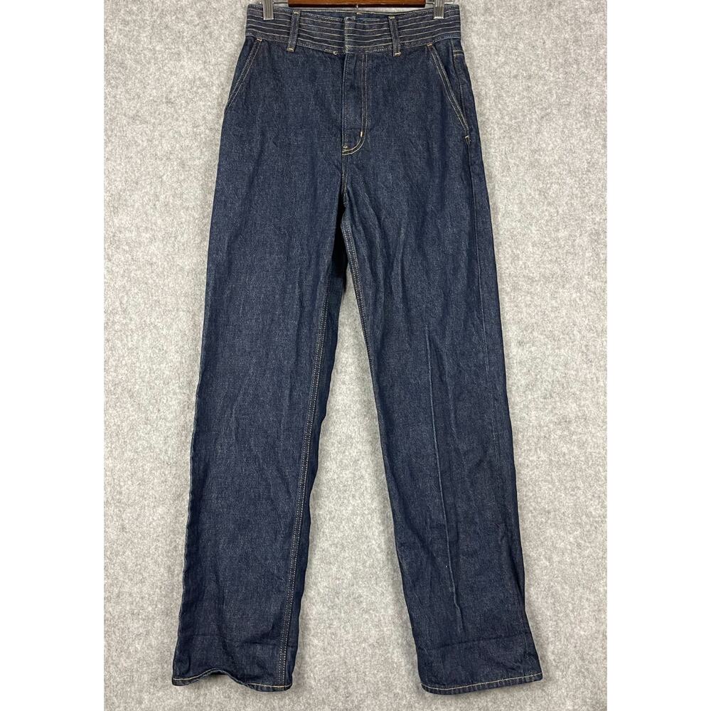 Frame Trapunto Denim Trousers Jeans Womens 26 Blue Dark Wash High Rise Classic